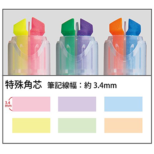 Kokuyo Beetle Tip Dual Color Highlighter, 1-Pack (PM-L313-3S)