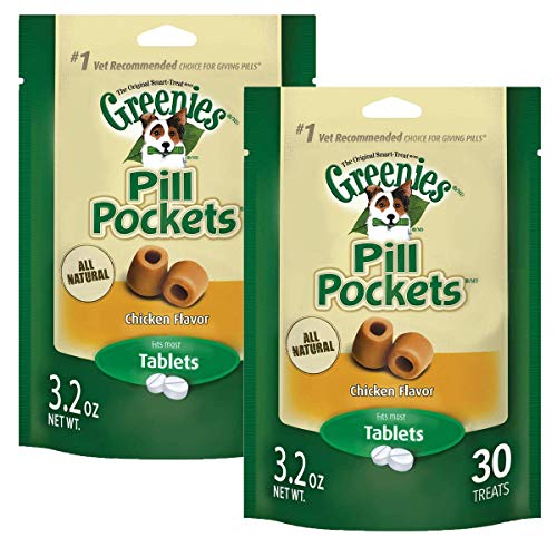 Greenies Pill Pocket Soft Dog Treats - Chicken, Tablet, 3.2 oz. (2 Pack)