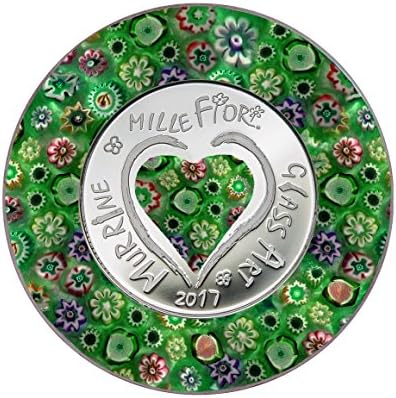 Murrine Millefiori Glass Art $5 Silver Coin - Cook Islands 2017
