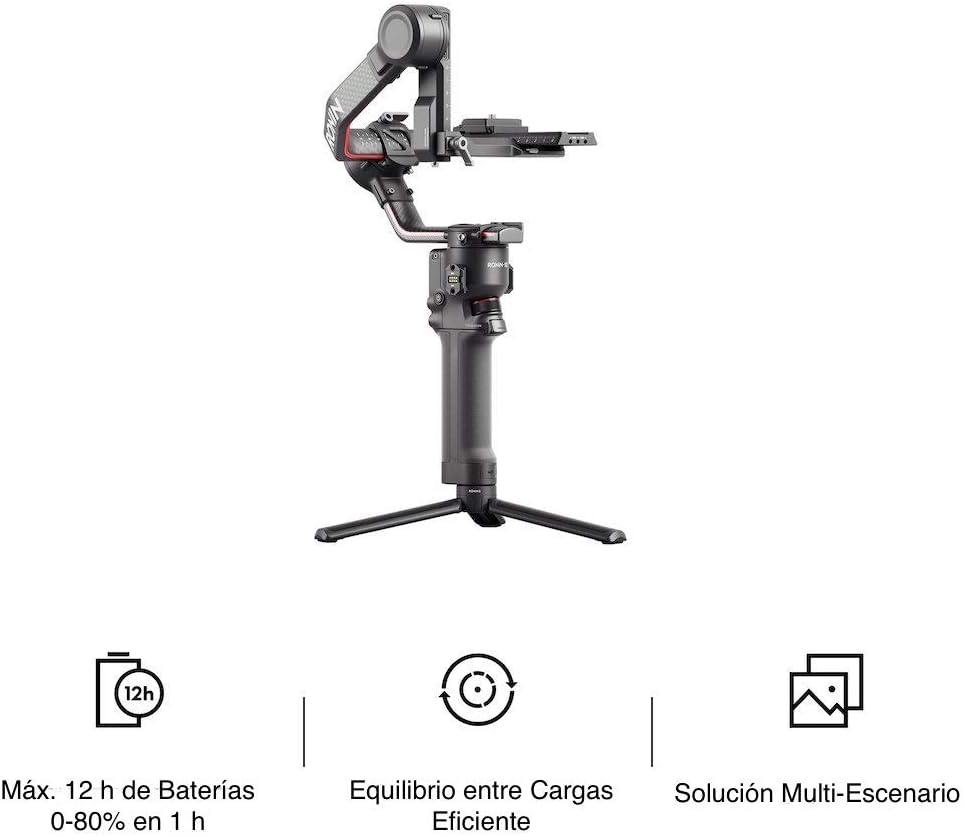 DJI RS 2 - 3-Axis Gimbal Stabilizer for DSLR and Mirrorless Camera, Nikon Sony Panasonic Canon Fujifilm, Ronin S, 4.5 kg Payload, Carbon Fiber, Touchscreen - Black - Image 4