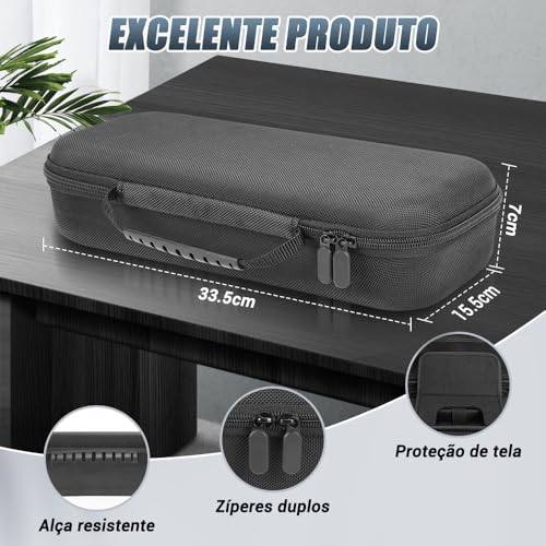 Estojo de Transporte em EVA para PS Portal Playstation 5, Proteção para Kit PS Portal Playstation 5, Preto