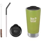 Klean Kanteen Insulated Tumbler 16oz (Bamboo Leaf) + Steel Straw Lid Set