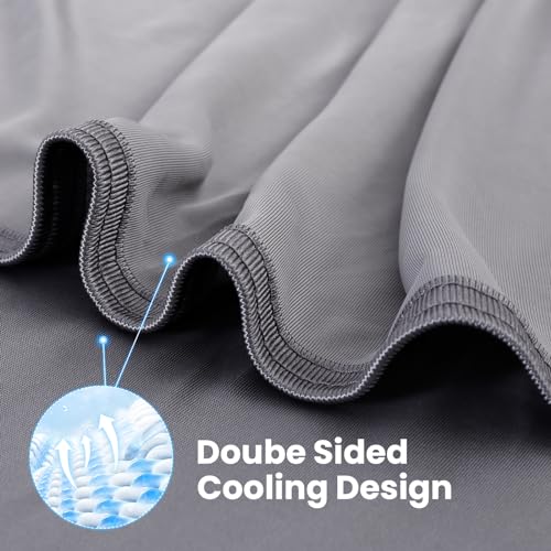 Elegear Cooling Blanket, Arc-Chill 3.0 Japanese Q-Max 0.5 Absorbent Body Heat Absorbent Lightweight Summer Blanket for Bed, Sofa, Gradient Grey 200 x 220 cm