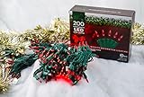 Stay Off The Roof Super Bright LED Home Wedding Christmas Garden Party Decorative String Lights Set - Red - 200-Piece - 54 ft Lighted Length, Connect up to 15 Sets - Indoor/Outdoor Seasonal Mini Pack