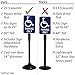 SmartSign Heavy Duty Cast Iron Sign Post and Base Kit 14” Od Stand With 4’ Post and Bolts & Nuts for Hanging Signs, Portable Sign Holder for Parking and Recreational