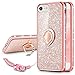 iPhone 8 Case,iPhone 7 Case,VEGO iPhone 7 Glitter Sparkle Bling Case with Kickstand for Girls Women,Rhinestone Bumper Protective Case with Ring Stand for Apple iPhone 6S/iPhone7/iPhone8 (Rosegold)