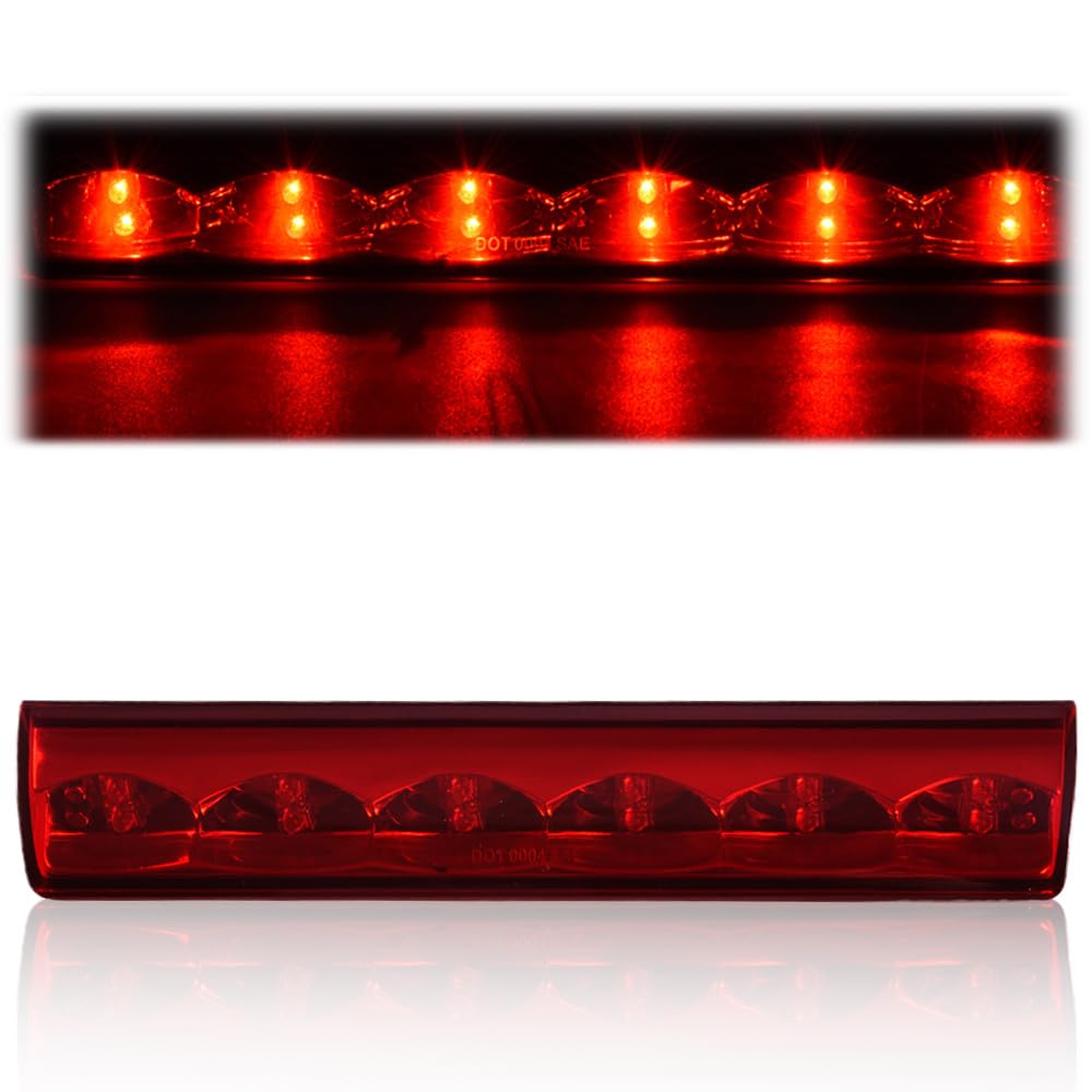 Photo 1 of G-PLUS LED 3rd Brake Light Compatible with Truck Cap Topper Leer Are Century LED Recessed 3rd Third Brake Light Lamp AT-LED-36R Red Lens Chrome Housing Tercera Luz De Freno