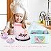 Tea Time Toys 50 Pieces Party Play Food for Kids, DIY Cutting Birthday Party Cake Toys Set Dessert,Cookies,Doughnut,Kitchen Toy for Toddlers, Boys & Girls
