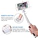 Compact Selfie Stick, NOOT PRODUCTS® Compact Series [Battery Free] Foldable Portable [Pocket Size] Self-Portrait Monopod Extendable Handled Selfie Stick with built-in Remote Shutter for Apple iPhone | Android Smartphones - Black