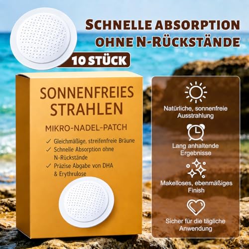 Pack of 30 Sun Free Glow Patch, Sreless Tanning Nano Microneedle Patch, Self-Tanning Sticker, Activates the Body's Own Melanin Production for Even and Long-Lasting Complexion (3 Box)
