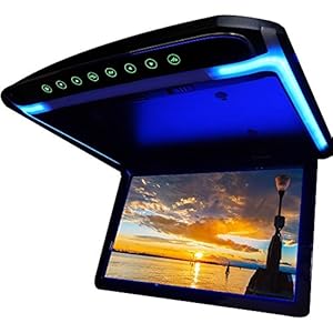 高画質12.1インチデジタルフリップダウンモニター LEDバックライト液晶 HDMI MicroSD対応 FMトランスミッター機能 12V専用[F1230BH]