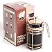 French Press and Tea Maker - 1000ml Coffee Maker Press - Premium Coffee Press with Rose Gold Finish - Thick Glass and Stainless Steel Coffee Brewer - French Press Coffee Maker for Tea, Latte, Expresso