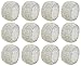 SKAVIJ Handmade Glass Beads Napkin Rings Set of 12 for Dinner Parties Dining Table Decoration (Silver)