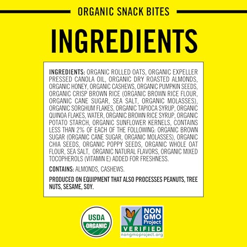 DAVE’S KILLER BREAD HONEY NUT ORGANIC SNACK BITES, HONEY ORGANIC SNACKS, 7.2 OZ