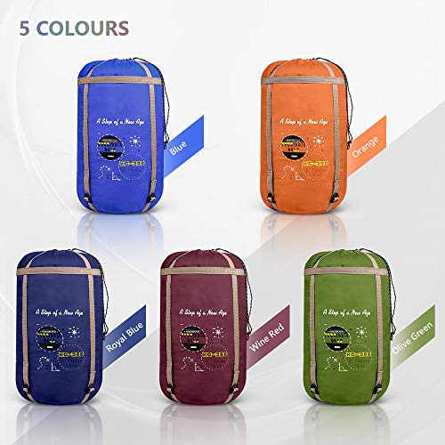Forbidden Road Double Sleeping Bag Winter -5 ℃/ 23 ℉ 2 Person Waterproof Lightweight Envelope Sleeping Bags 380T Nylon with Free Carrying Bag Perfect - Thumbnail 6