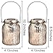 GIGALUMI Solar Powered Mercury Glass Mason Jar Lights, 2 Pack Hanging Solar Laterns Table Lights for Garden, Patio, Backyard.(Ideal Gift)