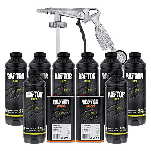 U Pol Raptor Paint Safety Orange Truck Bed Liner Kit (1 Liter