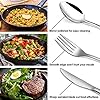72-Piece Cutlery Set with Serving Utensils, Elegant Life Stainless Steel Flatware Silverware Set for 12, Tableware Eating Utensils, Dishwasher Safe