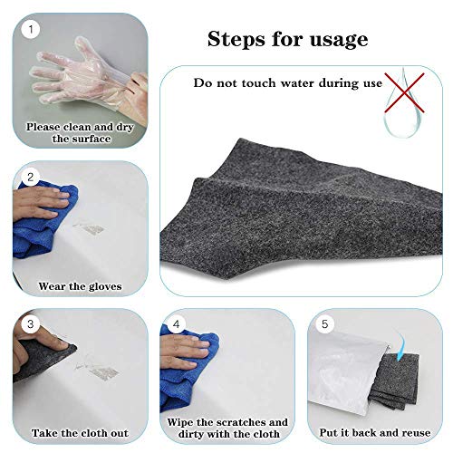 2 Pcs Multipurpose Scratch Remover Cloth for Car-Using Nanotechnology-Fix Car Scratch Repair Cloth Polish for Light Paint Scratches Remover Scuffs on Surface Repair-Repair Scratches