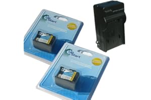 UPSTART BATTERY 2 Pack - Replacement for Canon VIXIA HF200 Battery and Charger - Compatible with Canon BP-809 Digital Camcorder Battery and Charger (Decoded 890mAh 7.4V Lithium-Ion)