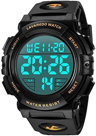 L LAVAREDO A ALPS Mens Digital Watch Sports Military Watches 50M