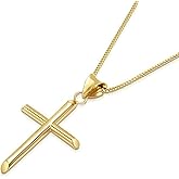 Q&S Jewels Gold Necklaces for Women Men & Teens 1.5mm Box Chain Necklace Stainless Steel 18K Gold Plated,Fashion Statement Jewlery,Thin Yet Durable Chain, Wear lone or with Pendant, 16-26 Inch