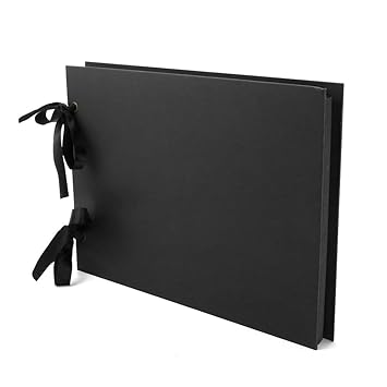 VEESUN Fotoalbum zum Selbstgestalten, 40 Blatt Schwarze Seiten Fotoalben Scrapbook zum Einkleben Fotobuch DIY Hochzeit Gästeb