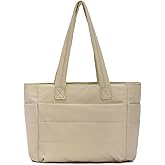Fecialy Puffer Tote Bag for Women Work Bags Lightweight Puffy Handbag Quilted Shoulder Bag for Travel, Gym