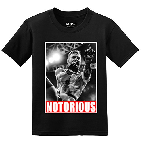 Mayweather vs. Conor McGregor Notorious Fook You Logo T-shirt, Large Black