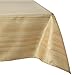 Benson Mills Flow Spillproof Fabric Tablecloth, 60x140, Taupe/Gold
