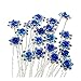 TQWY 20pcs Bridal Wedding Metal Hair Pins Rose U-shaped Design Collection Crystal Hair Pins Clips.