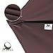 COBANA 10' Cantilever Freestanding Patio Umbrella Hanging Outdoor Umbrella with Crank and Base, 250g/sqm Polyester, Coffee