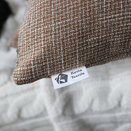 image for Kevin Textile Textural Faux Linen Throw Cushion Pillow Covers Shams fo