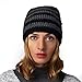 TGD Hat Unisex Beanie Warmer Wind Guard Cap (Black)