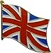 Waving British Union Jack Flag Enamel Pin (England)