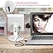 16 LED Makeup Mirror with USB Charging Touch Screen Dimming Cosmetic Mirror 180 Degree Rotation Adjustable Stand Cosmetic Desk and Table-top