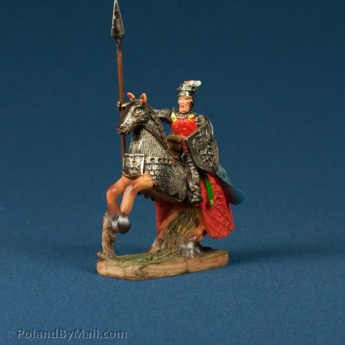 Resin Statue - Medieval Polish Mounted Knight #1-Blue Cape