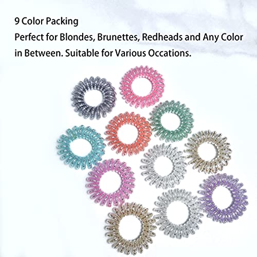 Yeegle Spiral Hair Ties No Crease, Colorful Traceless Hair Ties