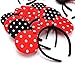 FIVOENDAR Pack of 8 with 4 Kinds - Mouse Adorable Ear Dots Solid Various Style Black and Bow Headband for Boys and Girls Birthday Party or Celebrations (Pack of 8)