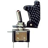 HOT SYSTEM 12V Aircraft Type Carbon Fiber Red LED Car Automotive SPST Toggle Illuminated On/off Switch Button