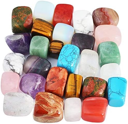 mookaitedecor 1lb/460g Crystals Tumble Stones Mixed Bulk