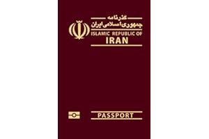 Islamic Republic of Iran Iranian Persian Passport Theme Lined Softcover 6'' x 9'' Notebook / Journal 120 pages