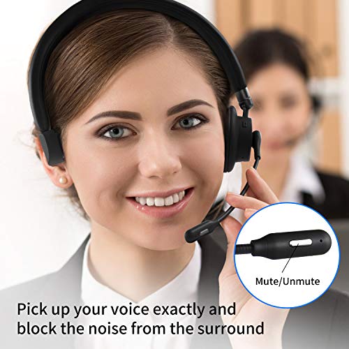 Bluetooth Headset 5.0, Pro 24 Hrs Talktime Noise Cancelling Wireless