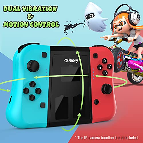 Manette sans Fil pour Switch, Manette pour Switch Pro/Switch Lite, Lot de 2 sans fil Bluetooth/Turbo double vibration/Manette de jeu programmable