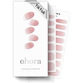 ohora Semi Cured Gel Nail Strips (N Milk Rose) - Pink, Ombre | Works with Any UV/LED Lamps, Salon-Quality, Long Lasting, Easy to Apply &amp; Remove