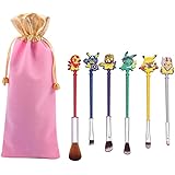 Pokemon Makeup Brushes, Coshine 6pcs Cute Pikachu Anime Makeup Brush Set
