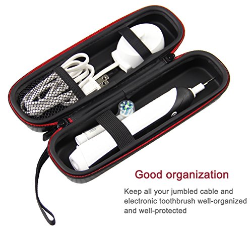 SHBC Compact Hard travel case" NO SMELL" Fits Oral-B Pro 1000 Power Rechargeable Electric Toothbrush Water proof carrying bag.