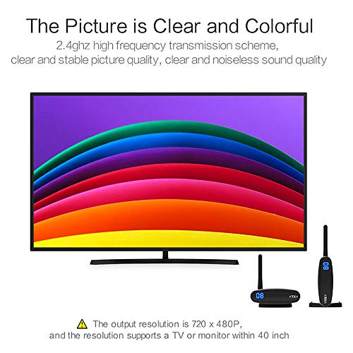 Optimal Shop New 2.4GHz/5.8GHz RCA AV Sender Receiver Video Wireless Transmitter Cordless IR Remote Signal - Thumbnail 5
