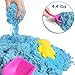 Juboury Play Sand and Sand Molds Kit - 4.4 lbs of Magic Sand with 91 Pcs Sand Molds, 1 Sand Tray, 1 Storage Box, Non-Toxic Sand Play Set for Kids
