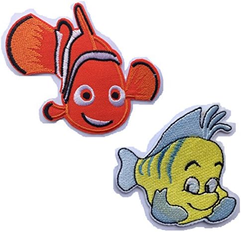 Nemo Embroidered Iron/sew on Patch Cloth Applique Set of 2(nemo)